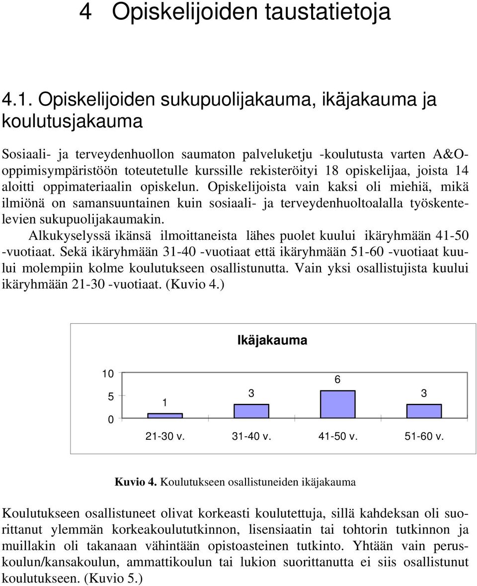 opiskelijaa, joista 14 aloitti oppimateriaalin opiskelun.