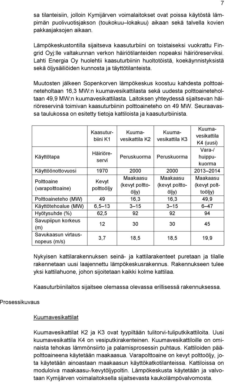 Lahti Energia Oy huolehtii kaasuturbiinin huoltotöistä, koekäynnistyksistä sekä öljysäiliöiden kunnosta ja täyttötilanteista.