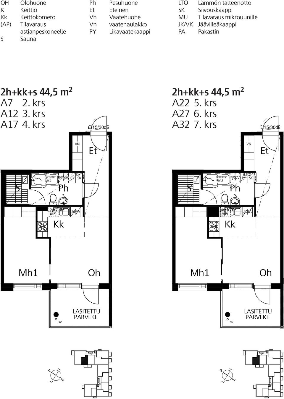 krs t 15/30d 2h+kk+s 44,5 m 2 22 5. krs 27 6. krs 32 7.