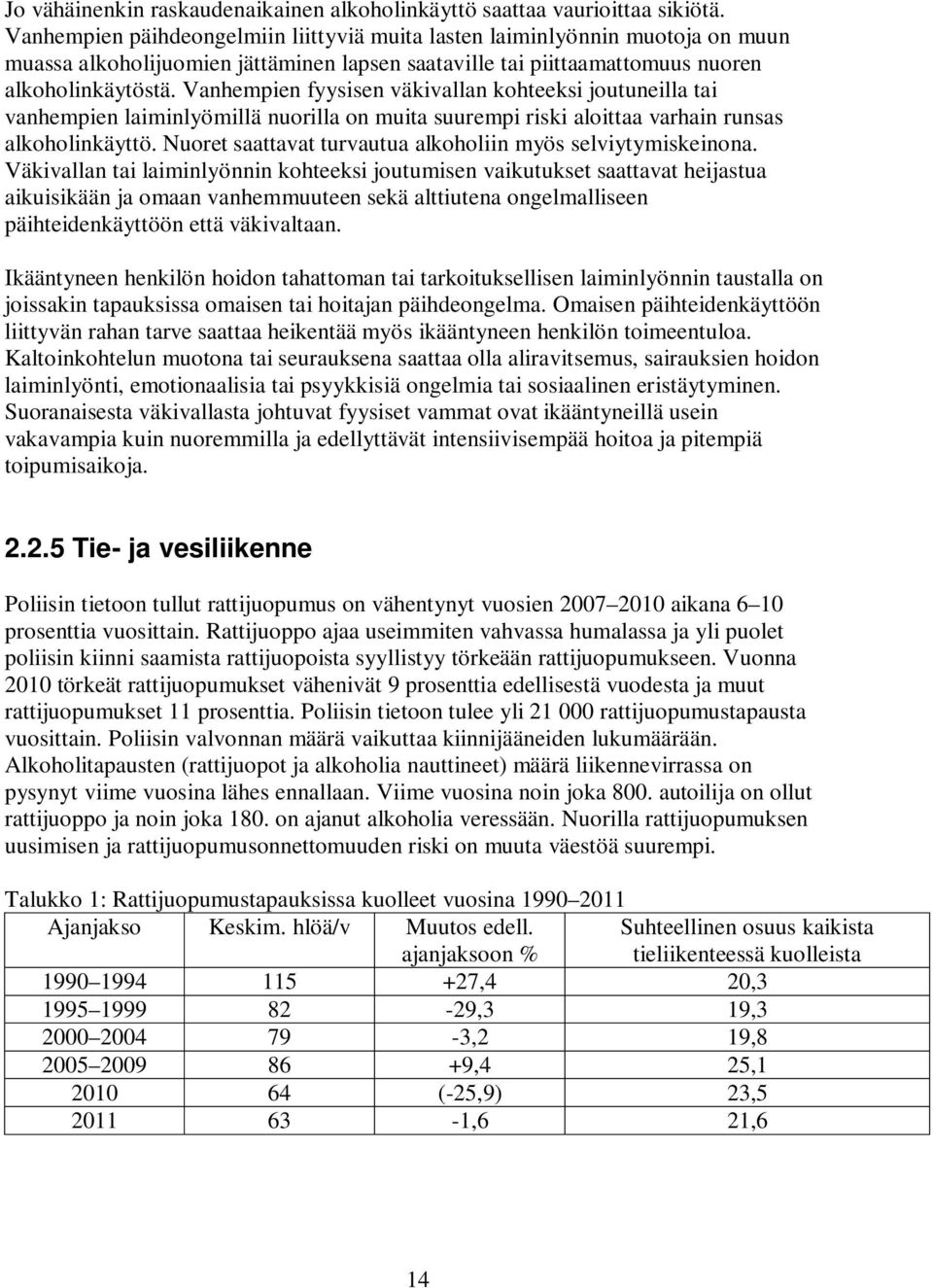 Vanhempien fyysisen väkivallan kohteeksi joutuneilla tai vanhempien laiminlyömillä nuorilla on muita suurempi riski aloittaa varhain runsas alkoholinkäyttö.