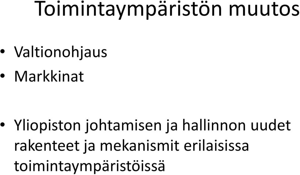 johtamisen ja hallinnon uudet