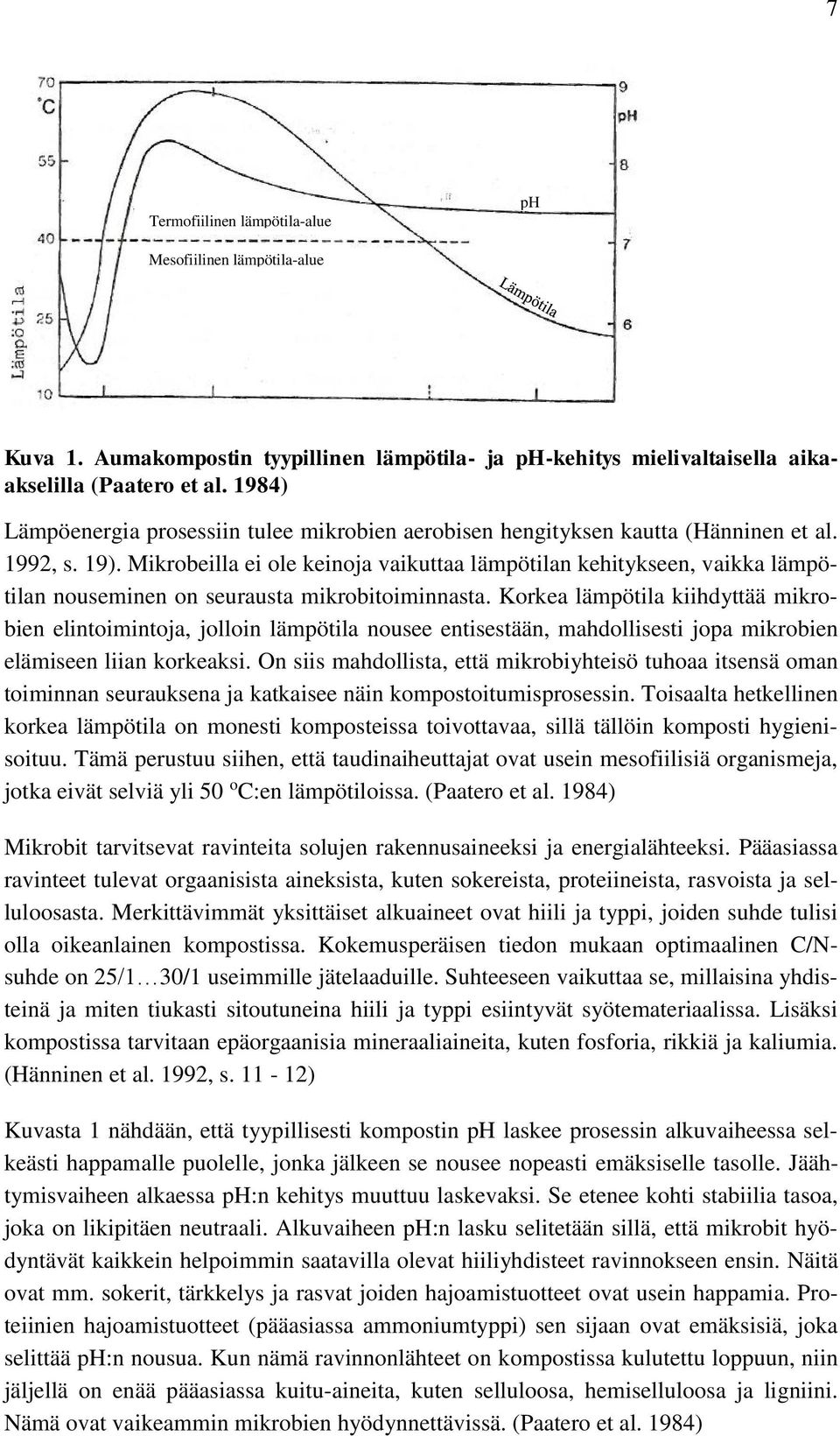 Mikrobeilla ei ole keinoja vaikuttaa lämpötilan kehitykseen, vaikka lämpötilan nouseminen on seurausta mikrobitoiminnasta.