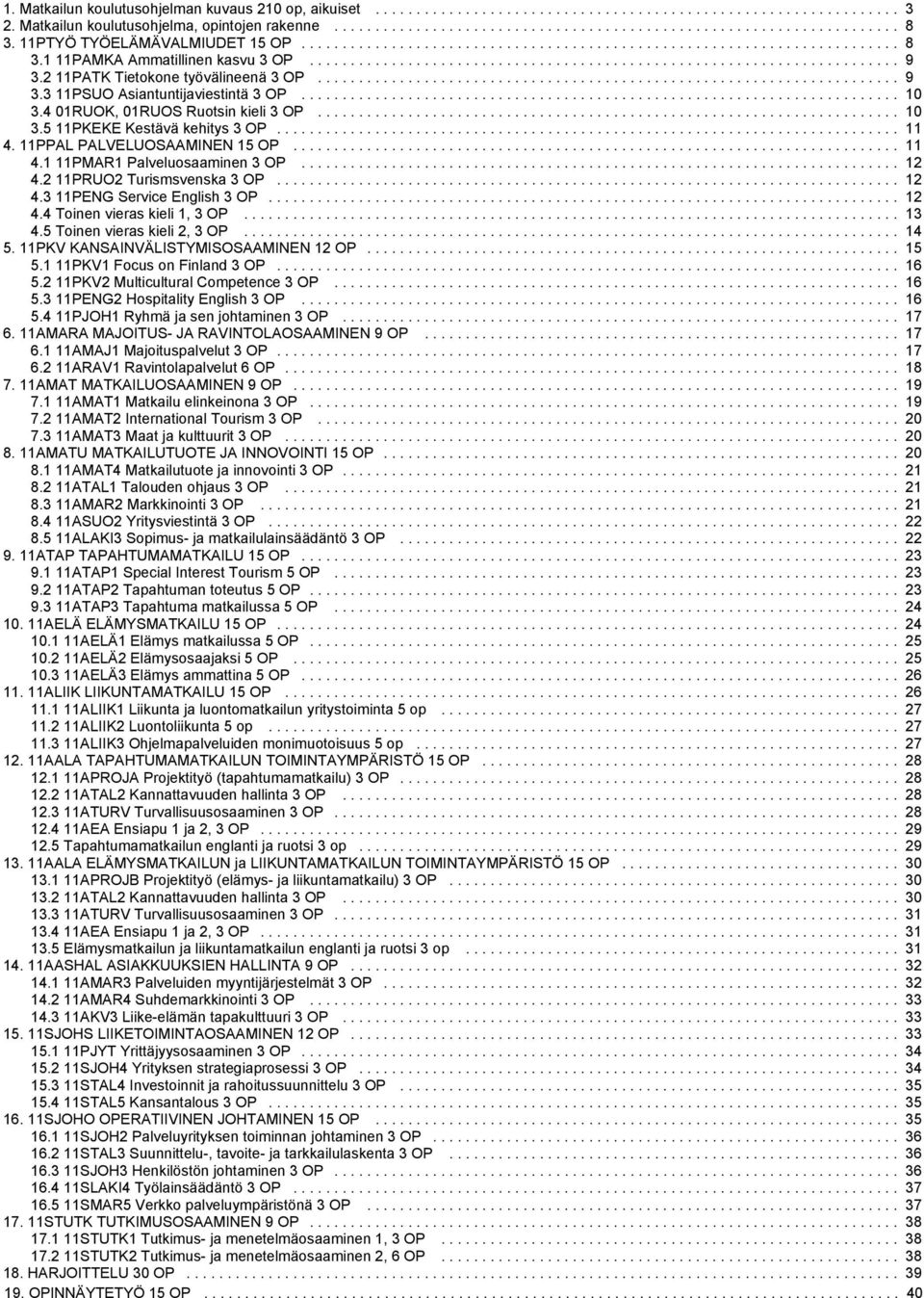 2 11PATK Tietokone työvälineenä 3 OP....................................................................... 9 3.3 11PSUO Asiantuntijaviestintä 3 OP......................................................................... 10 3.