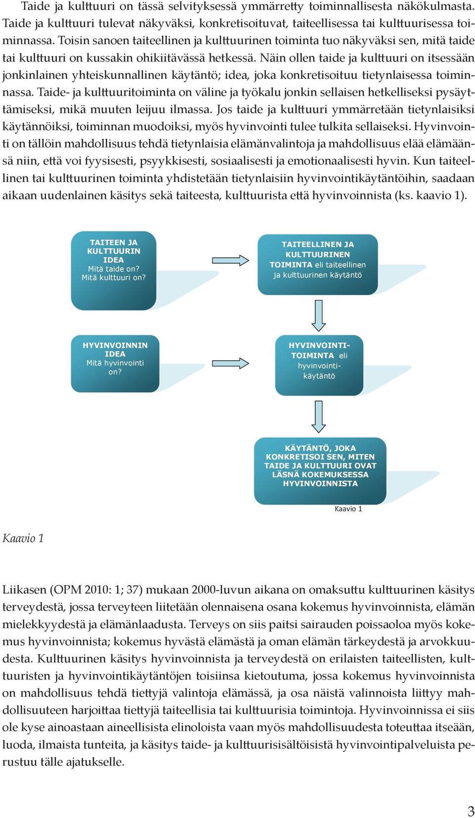 Näin ollen taide ja kulttuuri on itsessään jonkinlainen yhteiskunnallinen käytäntö; idea, joka konkretisoituu tietynlaisessa toiminnassa.