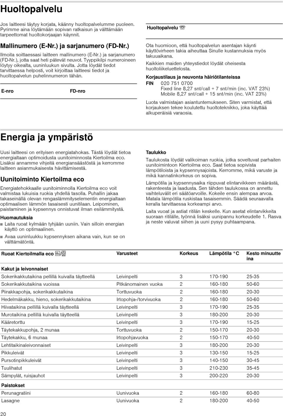 Jotta löydät tiedot tarvittaessa helposti, voit kirjoittaa laitteesi tiedot ja huoltopalvelun puhelinnumeron tähän.