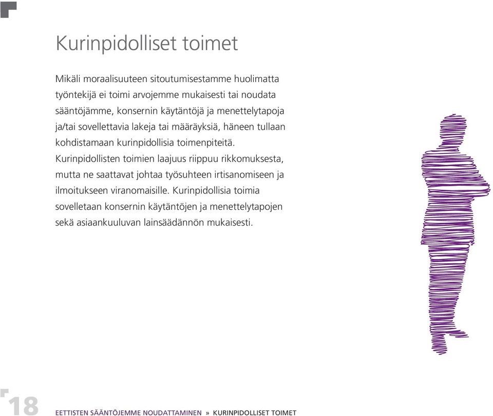 Kurinpidollisten toimien laajuus riippuu rikkomuksesta, mutta ne saattavat johtaa työsuhteen irtisanomiseen ja ilmoitukseen viranomaisille.