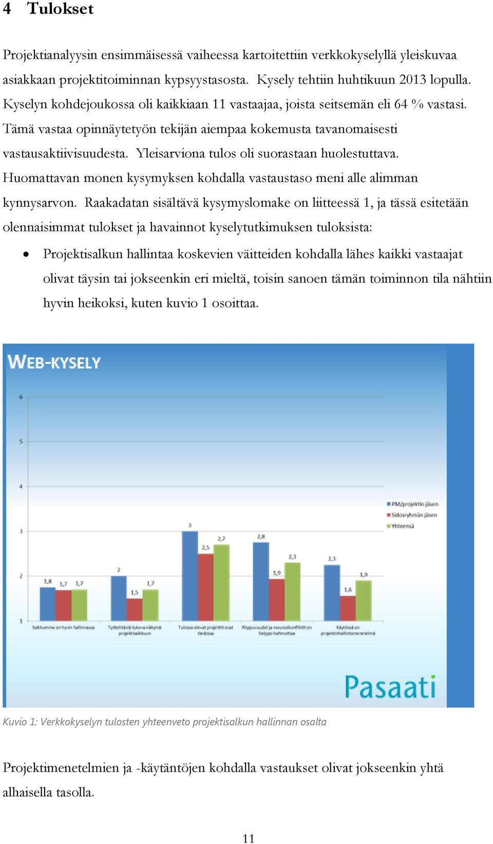 Yleisarviona tulos oli suorastaan huolestuttava. Huomattavan monen kysymyksen kohdalla vastaustaso meni alle alimman kynnysarvon.