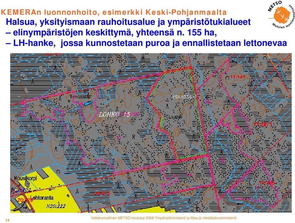 ympäristötukialueet elinympäristöjen keskittymä,