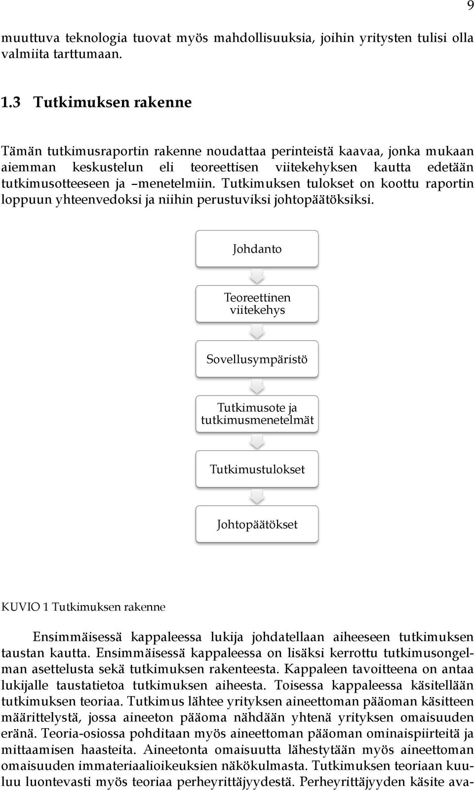 Tutkimuksen tulokset on koottu raportin loppuun yhteenvedoksi ja niihin perustuviksi johtopäätöksiksi.