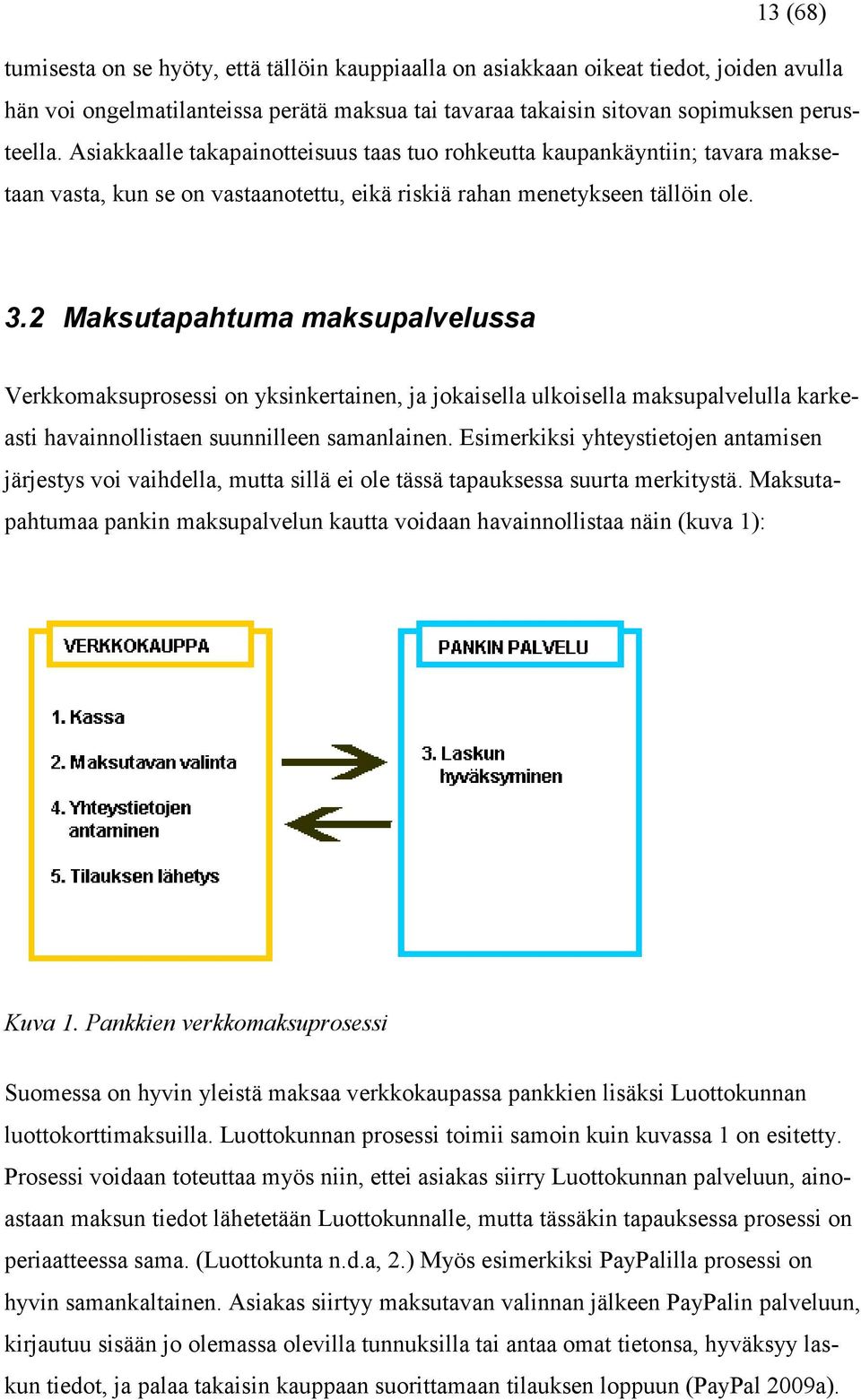 2 Maksutapahtuma maksupalvelussa Verkkomaksuprosessi on yksinkertainen, ja jokaisella ulkoisella maksupalvelulla karkeasti havainnollistaen suunnilleen samanlainen.