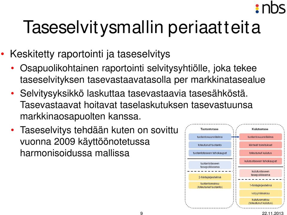 laskuttaa tasevastaavia tasesähköstä.