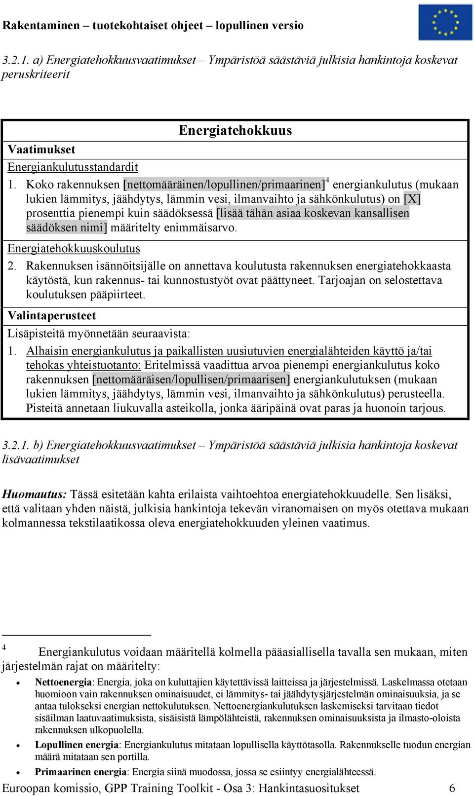 [lisää tähän asiaa koskevan kansallisen säädöksen nimi] määritelty enimmäisarvo. Energiatehokkuuskoulutus 2.