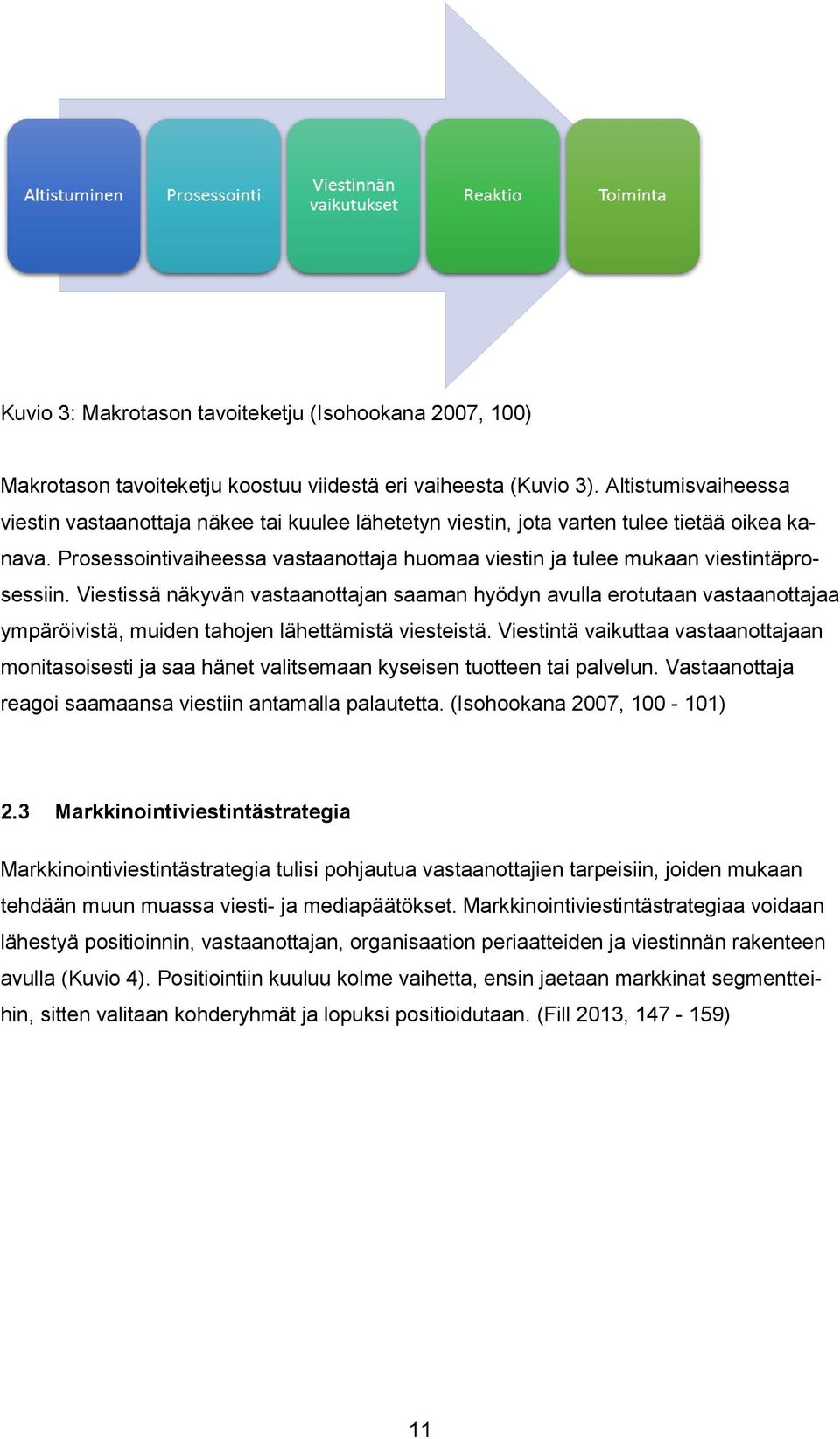 Prosessointivaiheessa vastaanottaja huomaa viestin ja tulee mukaan viestintäprosessiin.