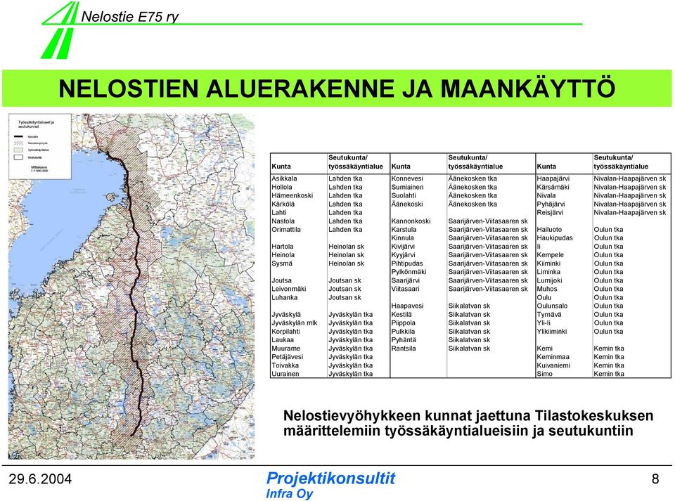 Äänekoski Äänekosken tka Pyhäjärvi Nivalan-Haapajärven sk Lahti Lahden tka Reisjärvi Nivalan-Haapajärven sk Nastola Lahden tka Kannonkoski Saarijärven-Viitasaaren sk Orimattila Lahden tka Karstula