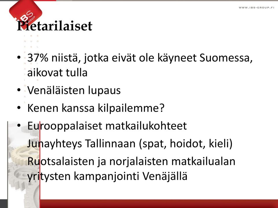 Eurooppalaiset matkailukohteet Junayhteys Tallinnaan (spat, hoidot,