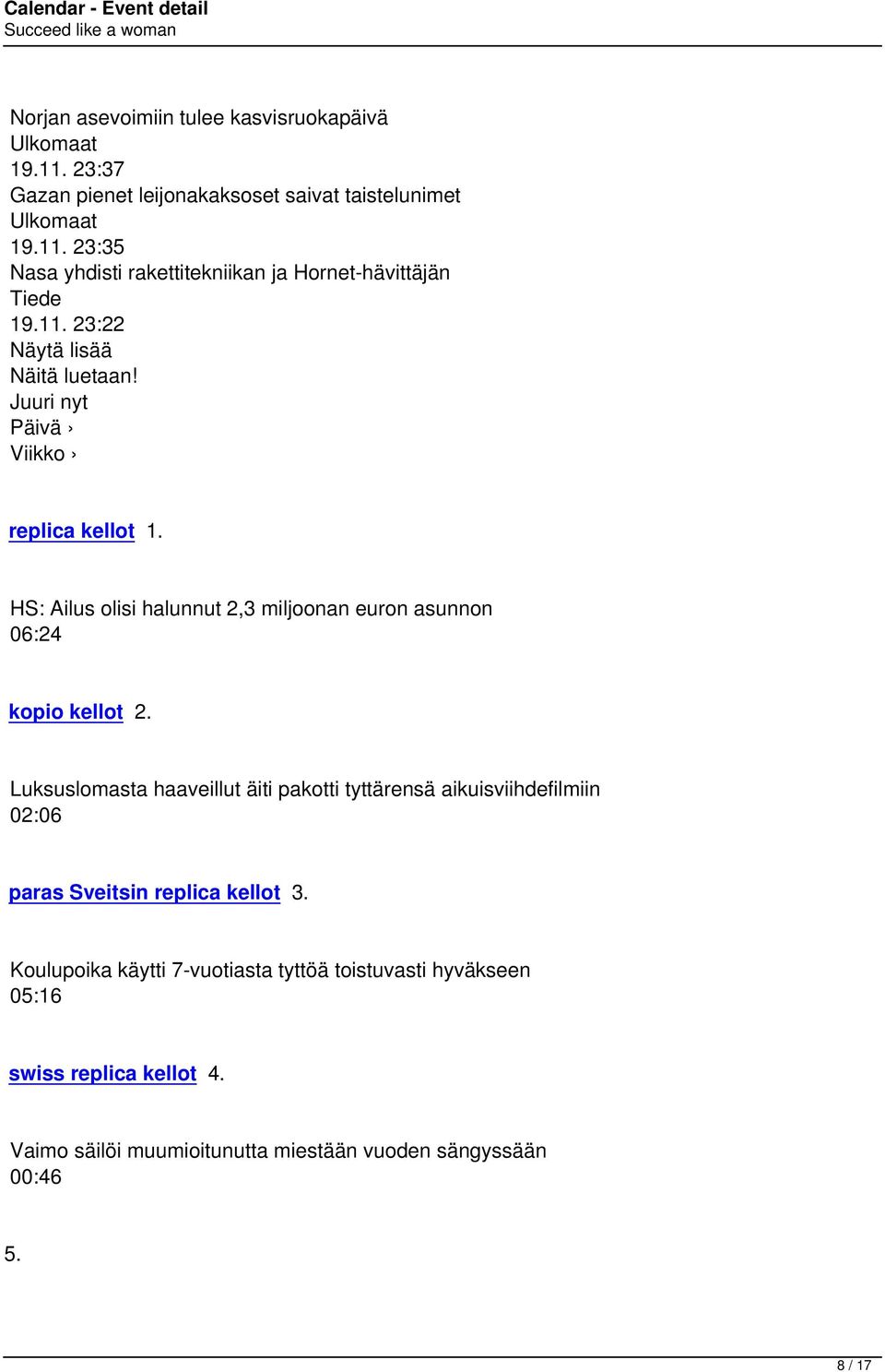 HS: Ailus olisi halunnut 2,3 miljoonan euron asunnon 06:24 kopio kellot 2.