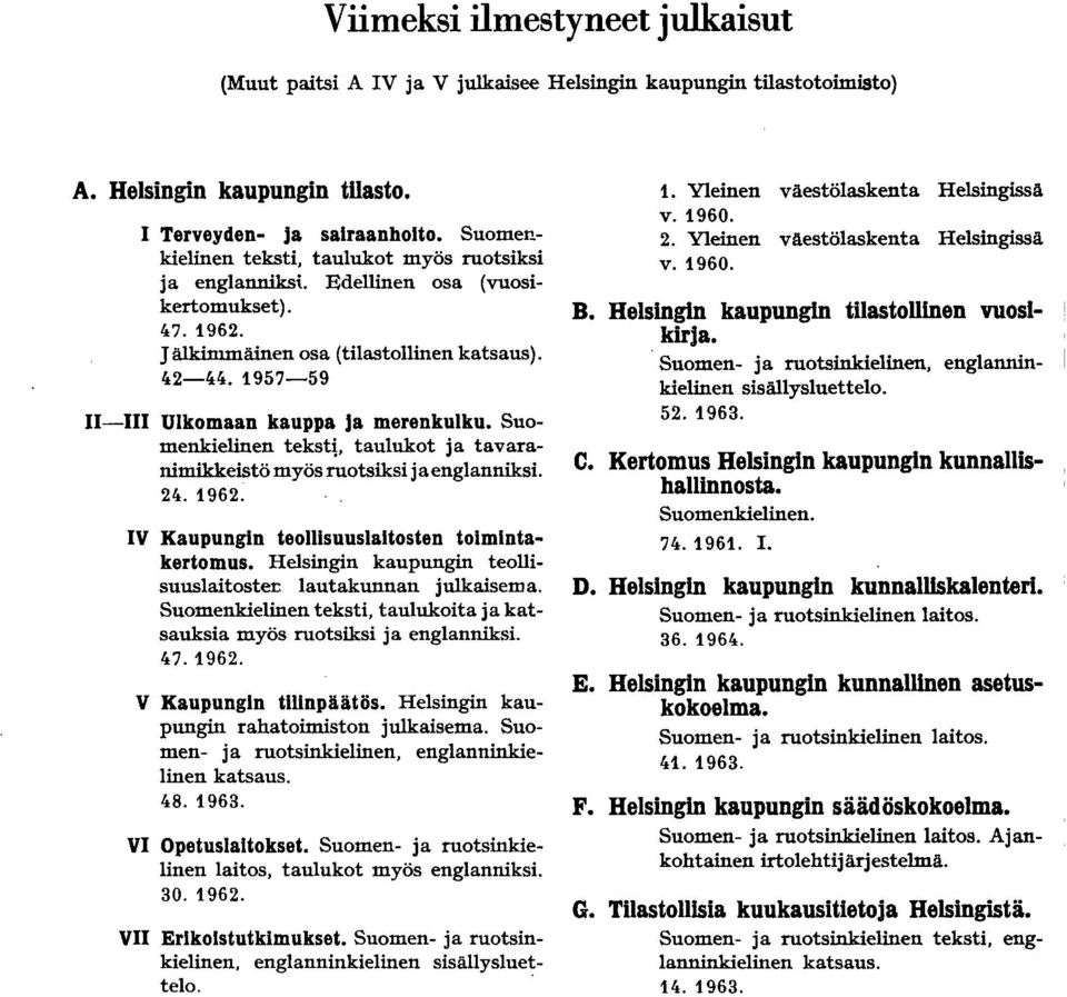 Suomenkielinen tekst~, taulukot ja tavaranimikkeistö myös ruotsiksi ja englanniksi. 4. 96. IV Kaupungin teollisuuslaitosten toimintakertomus.