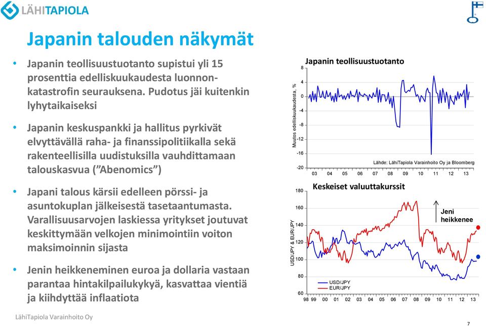 Japani talous kärsii edelleen pörssi- ja asuntokuplan jälkeisestä tasetaantumasta.