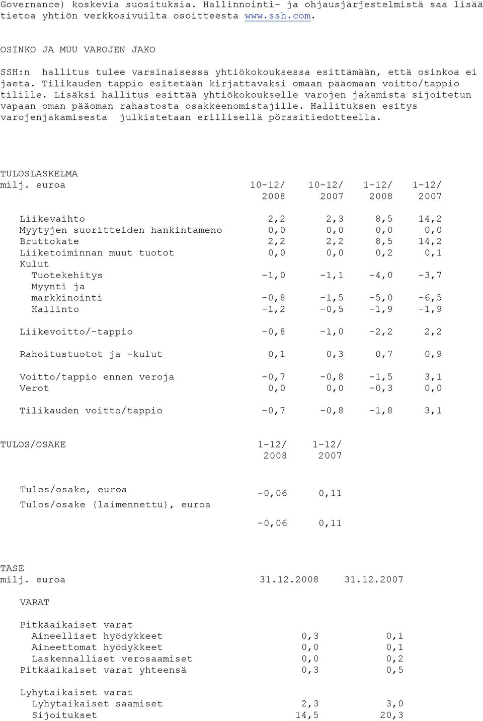 Lisäksi hallitus esittää yhtiökokoukselle varojen jakamista sijoitetun vapaan oman pääoman rahastosta osakkeenomistajille.