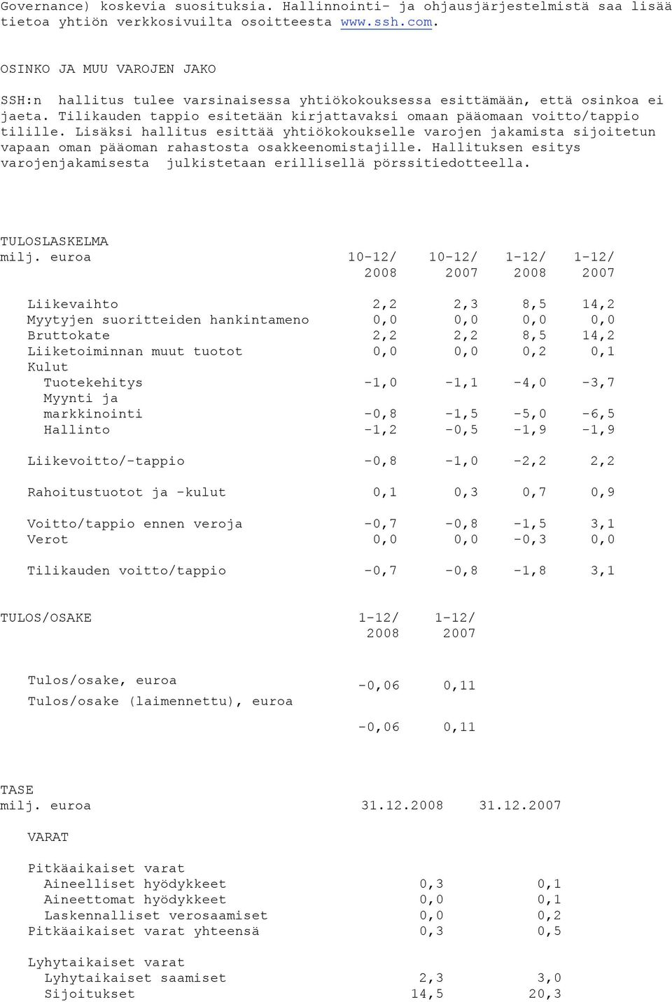 Lisäksi hallitus esittää yhtiökokoukselle varojen jakamista sijoitetun vapaan oman pääoman rahastosta osakkeenomistajille.