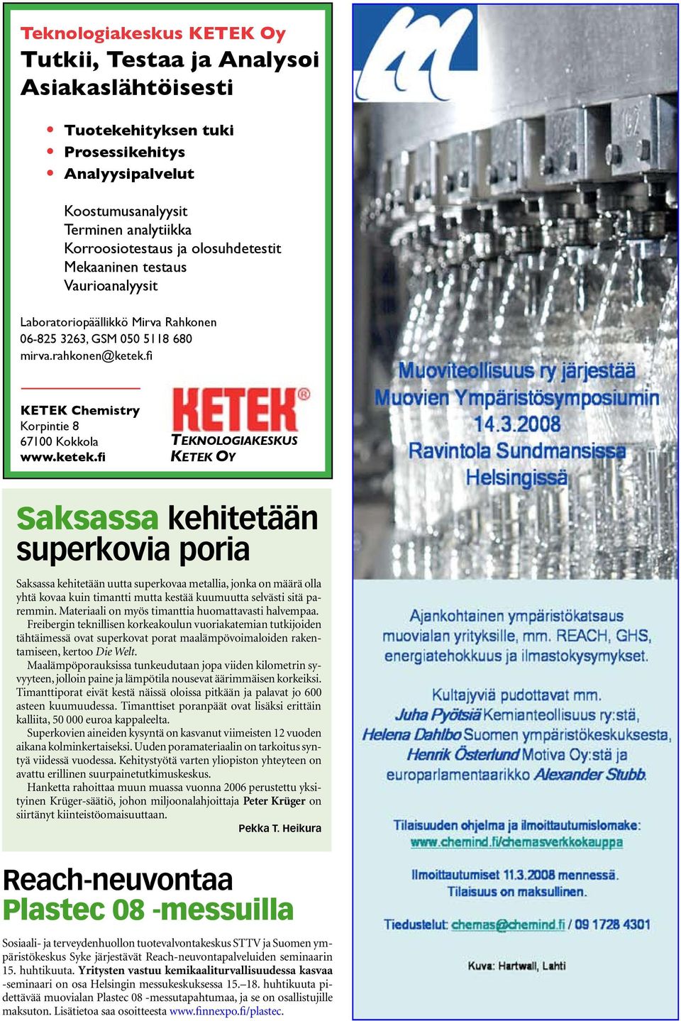 fi KETEK Chemistry Korpintie 8 67100 Kokkola www.ketek.