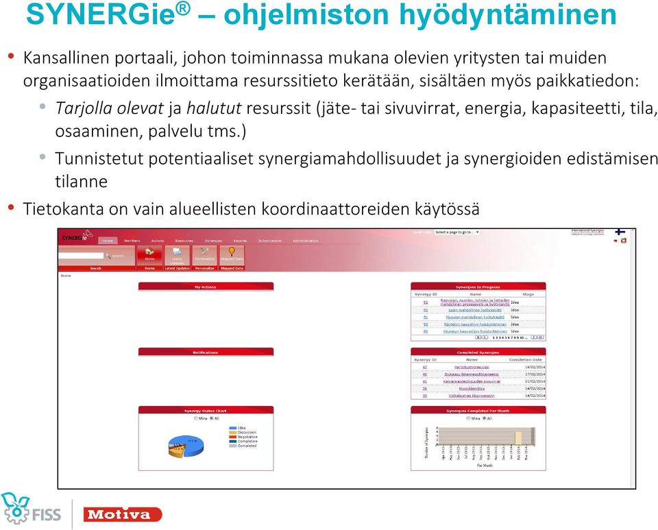 resurssit (jäte- tai sivuvirrat, energia, kapasiteetti, tila, osaaminen, palvelu tms.