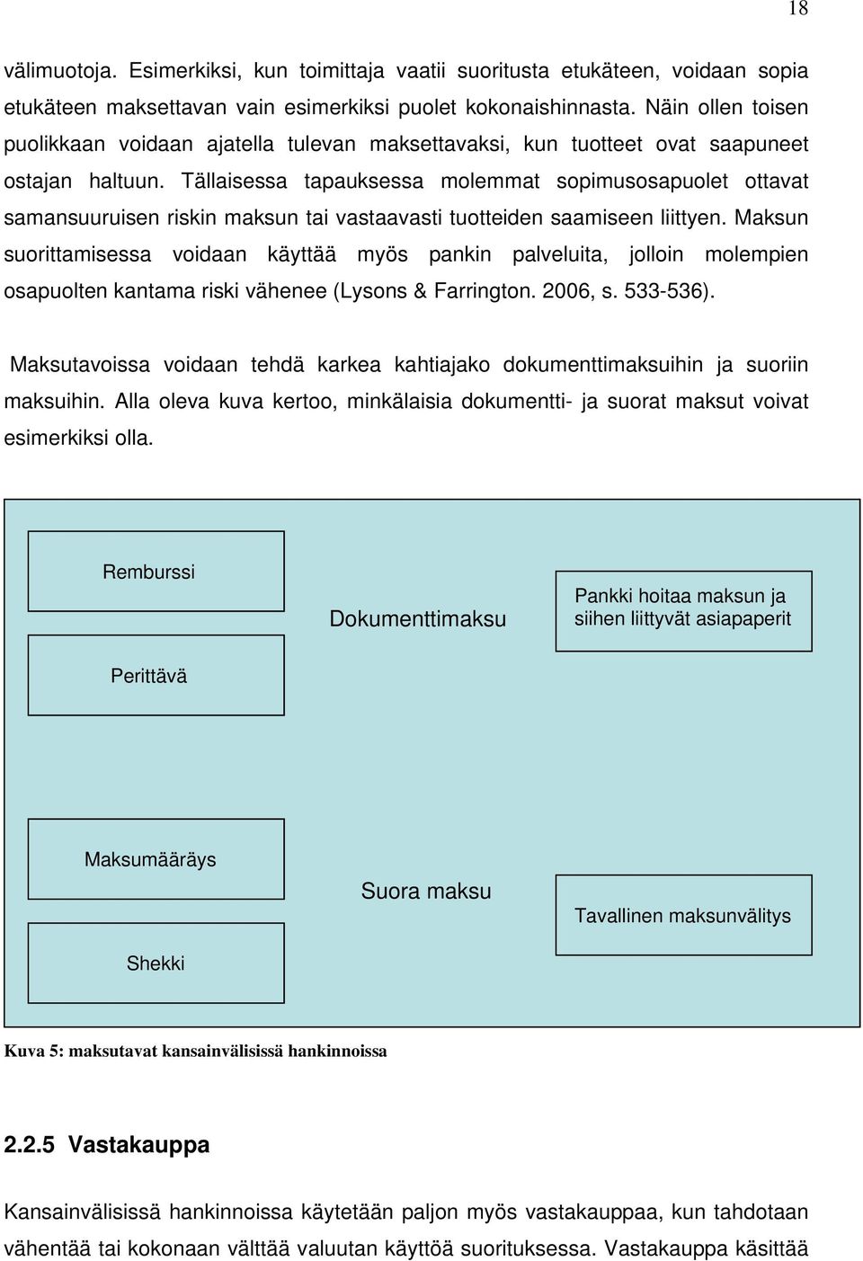 Tällaisessa tapauksessa molemmat sopimusosapuolet ottavat samansuuruisen riskin maksun tai vastaavasti tuotteiden saamiseen liittyen.