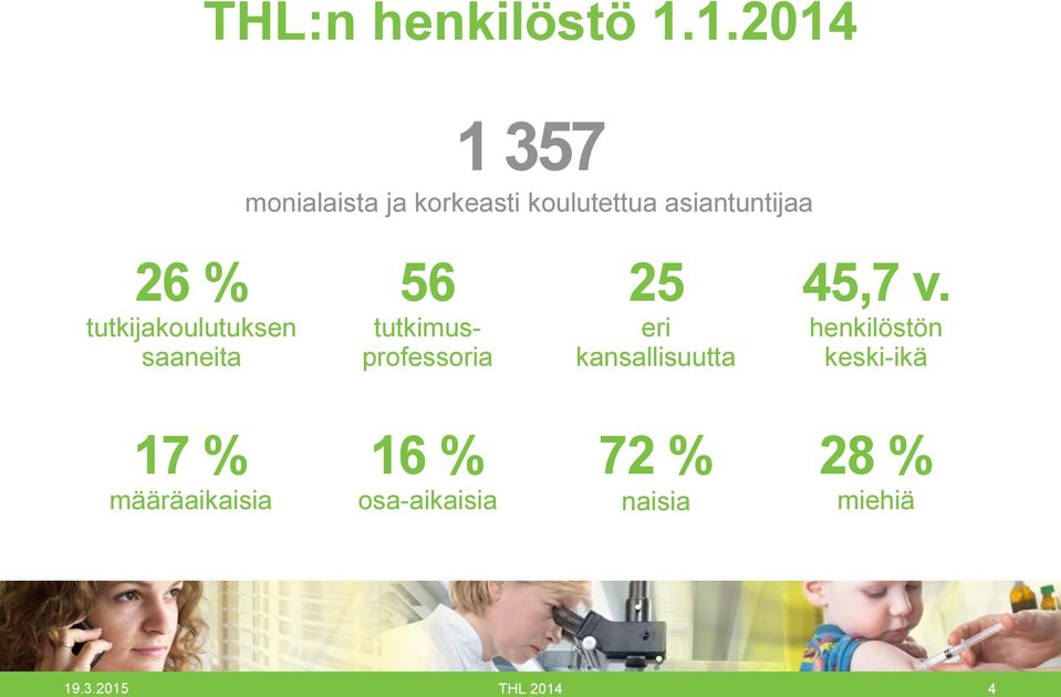 % tutkijakoulutuksen saaneita 56 tutkimusprofessoria 25 eri