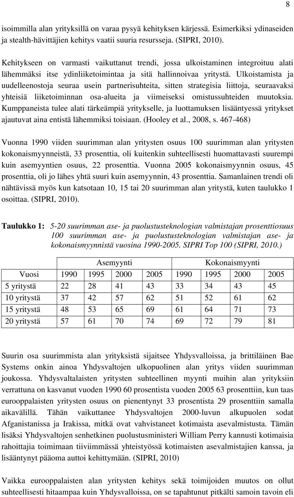 Ulkoistamista ja uudelleenostoja seuraa usein partnerisuhteita, sitten strategisia liittoja, seuraavaksi yhteisiä liiketoiminnan osa-alueita ja viimeiseksi omistussuhteiden muutoksia.