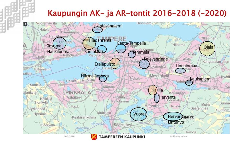 Eteläpuisto Kalevanrinne Linnainmaa Härmälänranta Kaukaniemi