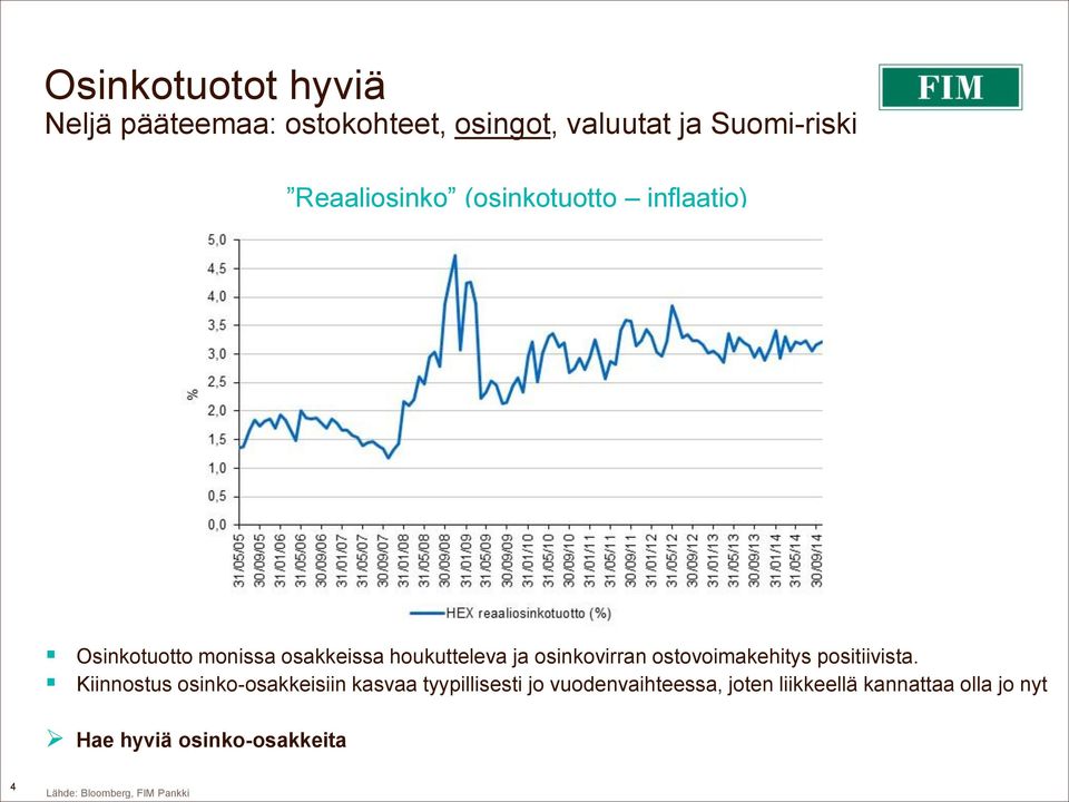 osinkovirran ostovoimakehitys positiivista.