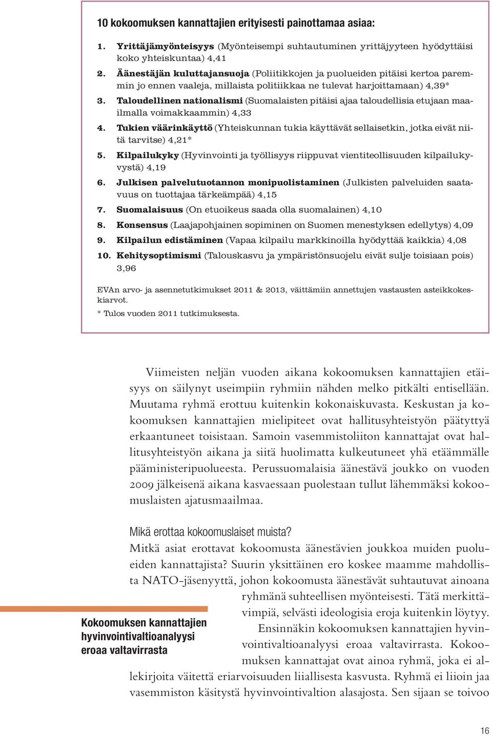 Taloudellinen nationalismi (Suomalaisten pitäisi ajaa taloudellisia etujaan maailmalla voimakkaammin) 4,33 4.