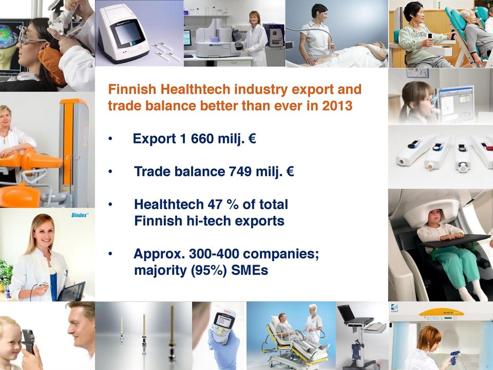 Trade balance 749 milj.