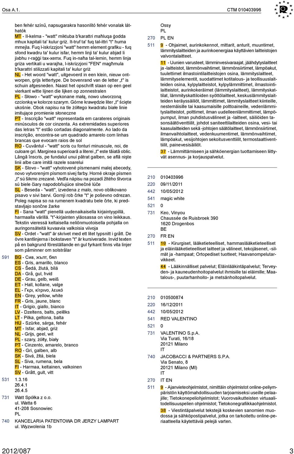 Fuq in-naħa tal-lemin, hemm linja griża vertikali u warajha, l-iskrizzjoni "FEN" magħmula b'karattri stilizzati kapitali ta' kulur griż NL - Het woord "watt", uitgevoerd in een klein, nieuw