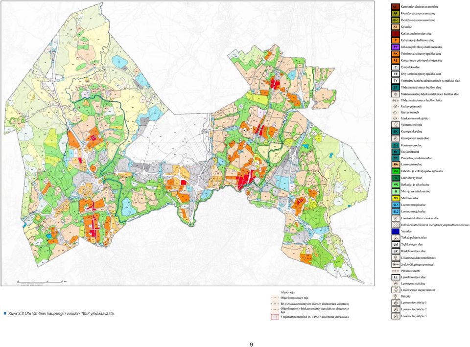 ASEMAKAAVOITUS Myyrmäki Martinlaakso Tikkurila Korso-Koivukylä Hakunila Palvelualuekartta YLEISKAAVOITUS Yleiskaava 1992 Yleiskaavan tarkistus Kaakkois-Vantaa osayk Lentokentäntien osayk