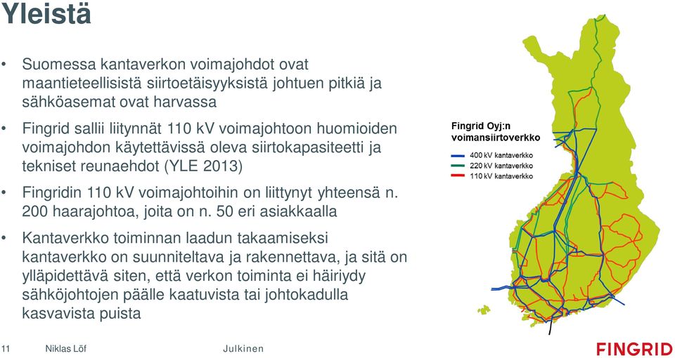 liittynyt yhteensä n. 200 haarajohtoa, joita on n.