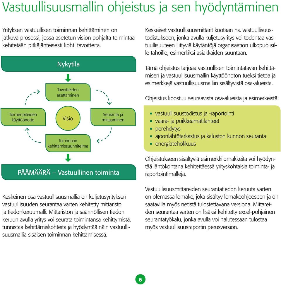 vastuullisuustodistukseen, jonka avulla kuljetusyritys voi todentaa vastuullisuuteen liittyviä käytäntöjä organisaation ulkopuolisille tahoille, esimerkiksi asiakkaiden suuntaan.