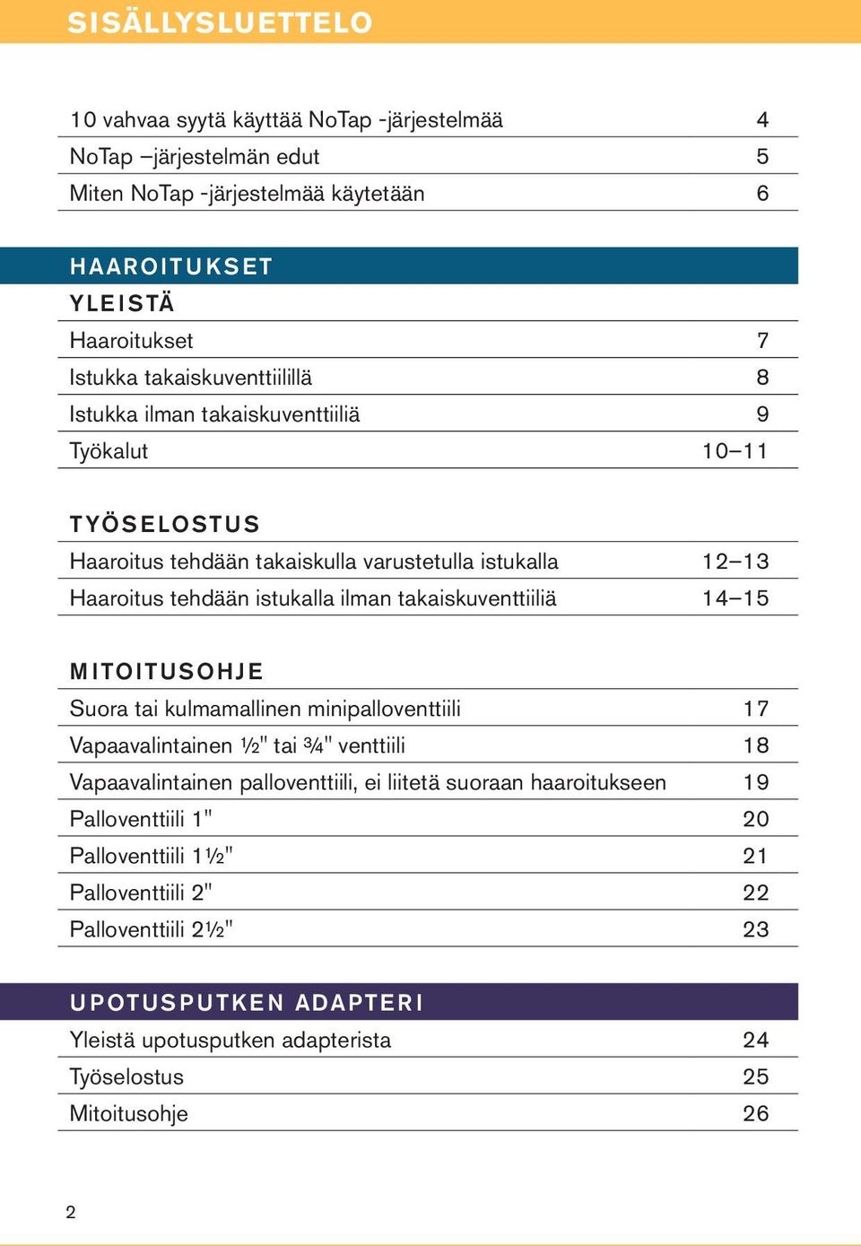 takaiskuventtiiliä 14 15 MITOITUSOHJE Suora tai kulmamallinen minipalloventtiili 17 Vapaavalintainen ½" tai ¾" venttiili 18 Vapaavalintainen palloventtiili, ei liitetä suoraan