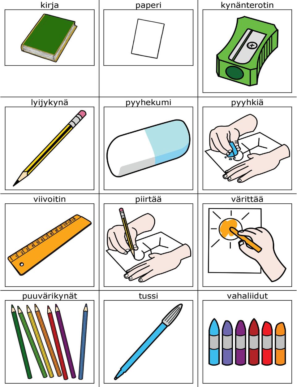 viivoitin piirtää värittää