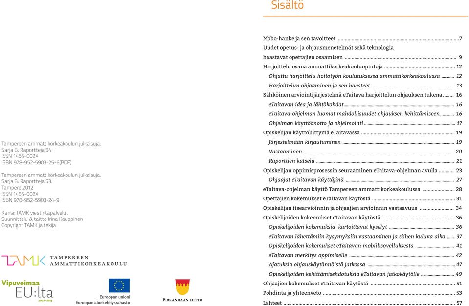 ..7 Uudet opetus- ja ohjausmenetelmät sekä teknologia haastavat opettajien osaamisen... 9 Harjoittelu osana ammattikorkeakouluopintoja.