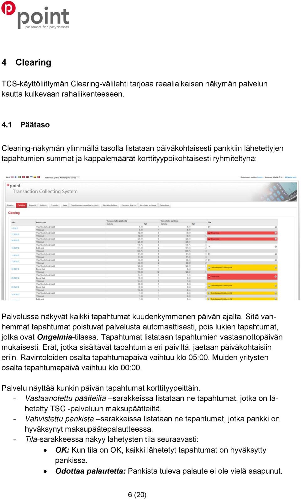 tapahtumat kuudenkymmenen päivän ajalta. Sitä vanhemmat tapahtumat poistuvat palvelusta automaattisesti, pois lukien tapahtumat, jotka ovat Ongelmia-tilassa.