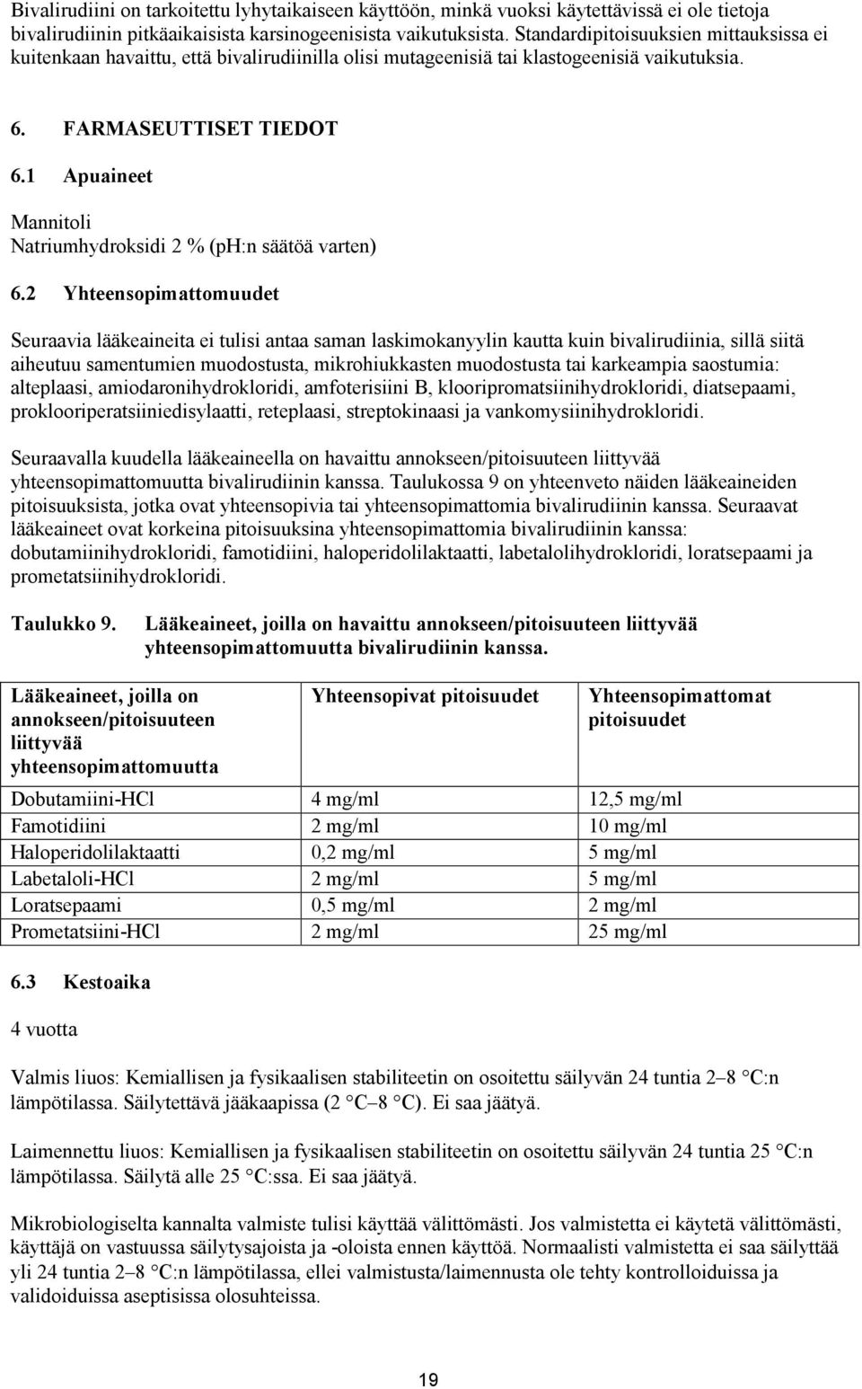 1 Apuaineet Mannitoli Natriumhydroksidi 2 % (ph:n säätöä varten) 6.