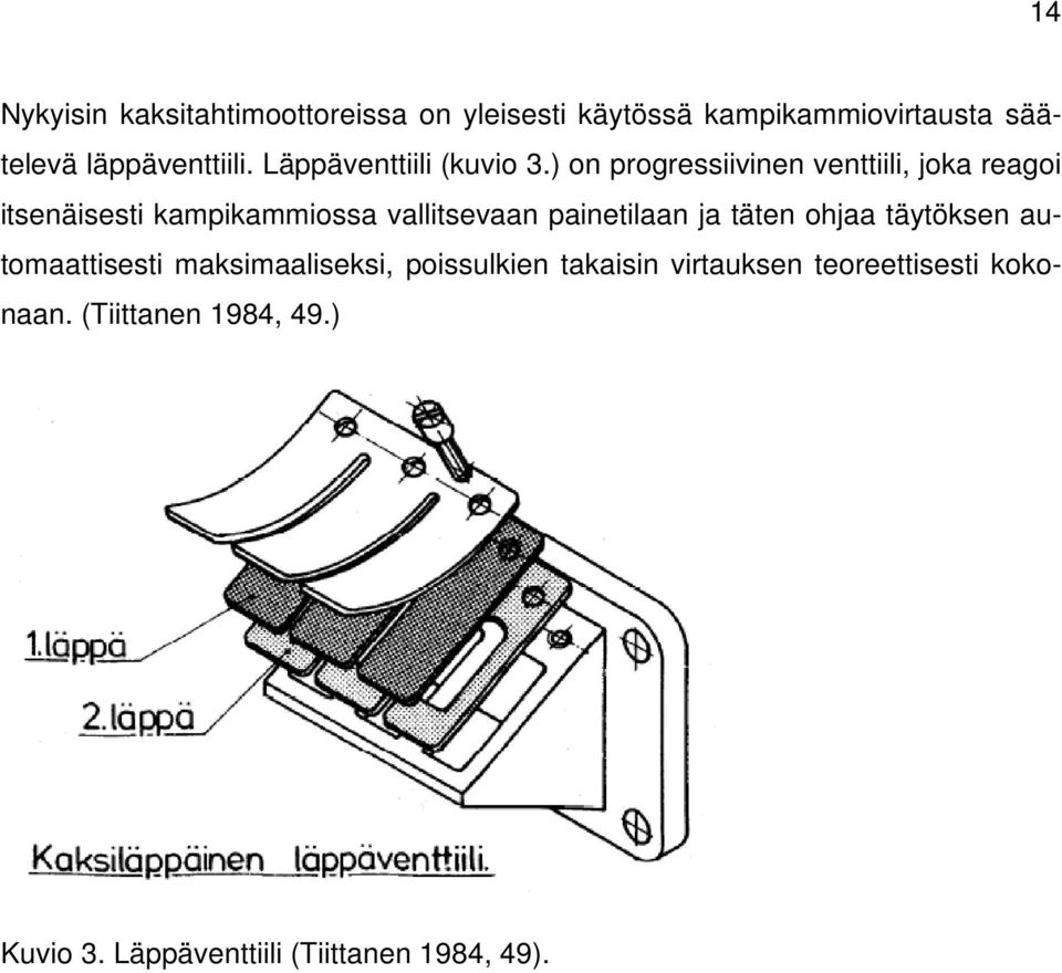 ) on progressiivinen venttiili, joka reagoi itsenäisesti kampikammiossa vallitsevaan painetilaan ja