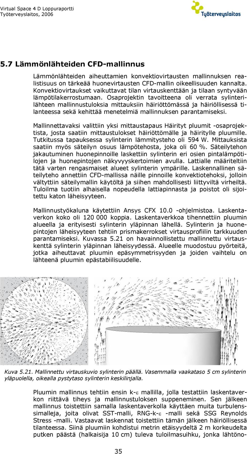 Osaprojektin tavoitteena oli verrata sylinterilähteen mallinnustuloksia mittauksiin häiriöttömässä ja häiriöllisessä tilanteessa sekä kehittää menetelmiä mallinnuksen parantamiseksi.