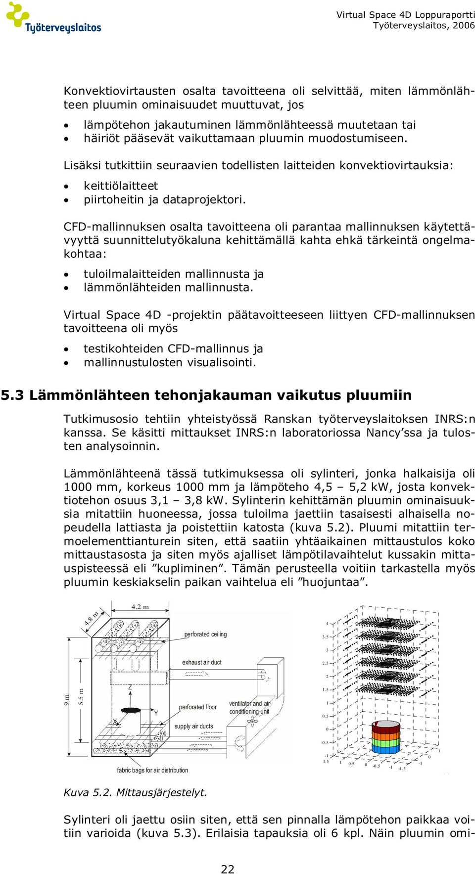 CFD-mallinnuksen osalta tavoitteena oli parantaa mallinnuksen käytettävyyttä suunnittelutyökaluna kehittämällä kahta ehkä tärkeintä ongelmakohtaa: tuloilmalaitteiden mallinnusta ja lämmönlähteiden