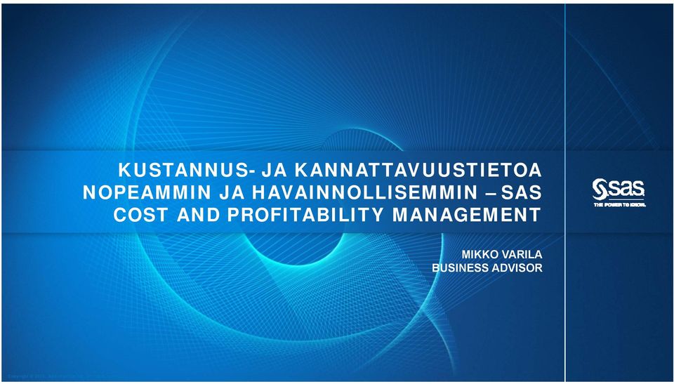 SAS COST AND PROFITABILITY