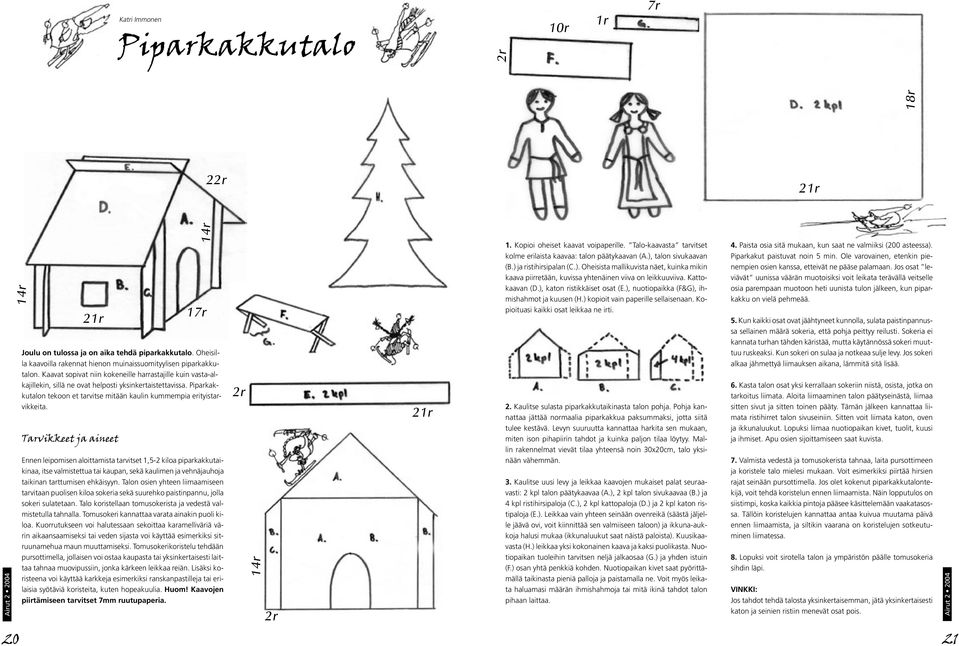 Tarvikkeet ja aineet 14r 17r Ennen leipomisen aloittamista tarvitset 1,5-2 kiloa piparkakkutaikinaa, itse valmistettua tai kaupan, sekä kaulimen ja vehnäjauhoja taikinan tarttumisen ehkäisyyn.