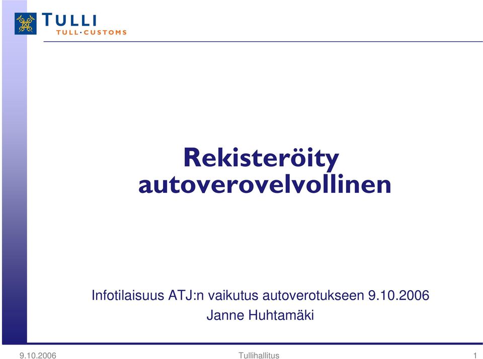 autoverotukseen 9.10.