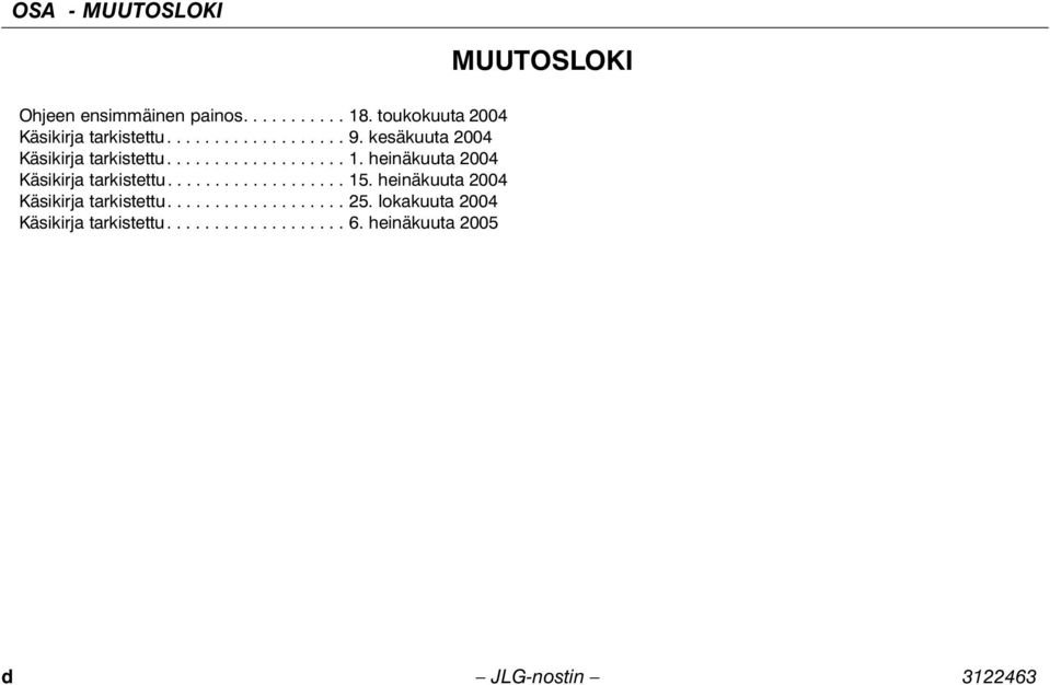 heinäkuuta 2004 Käsikirja tarkistettu................... 15. heinäkuuta 2004 Käsikirja tarkistettu.