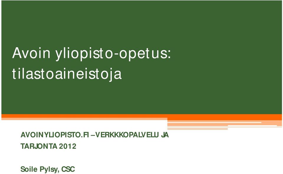 AVOINYLIOPISTO.